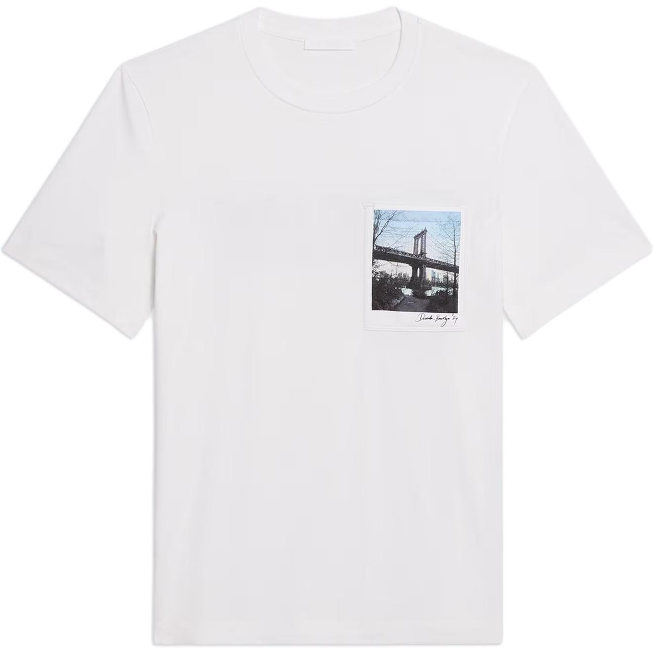 

Футболка Helmut Lang с принтом в виде открытки Нью-Йоркского моста, белая