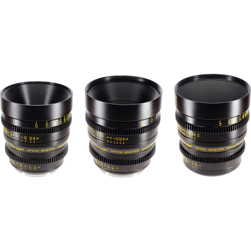 

Комплект из 3 объективов Mitakon Zhongyi 17, 25 и 35 мм T1 Speedmaster (Micro Four Thirds)