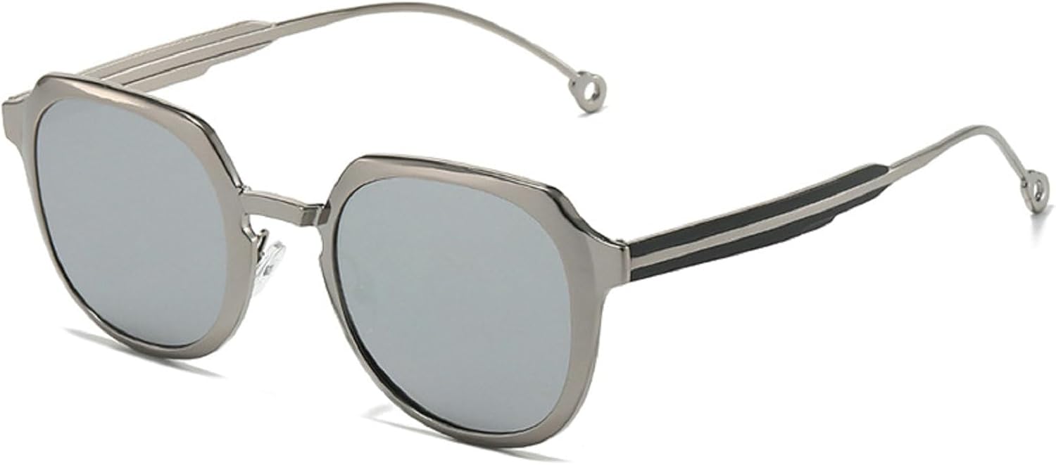 

Женские солнцезащитные очки Punk Square Polygon 2025 в роскошной модной металлической оправе, предназначенные для использования на открытом воздухе и во время вождения mincl, Silver