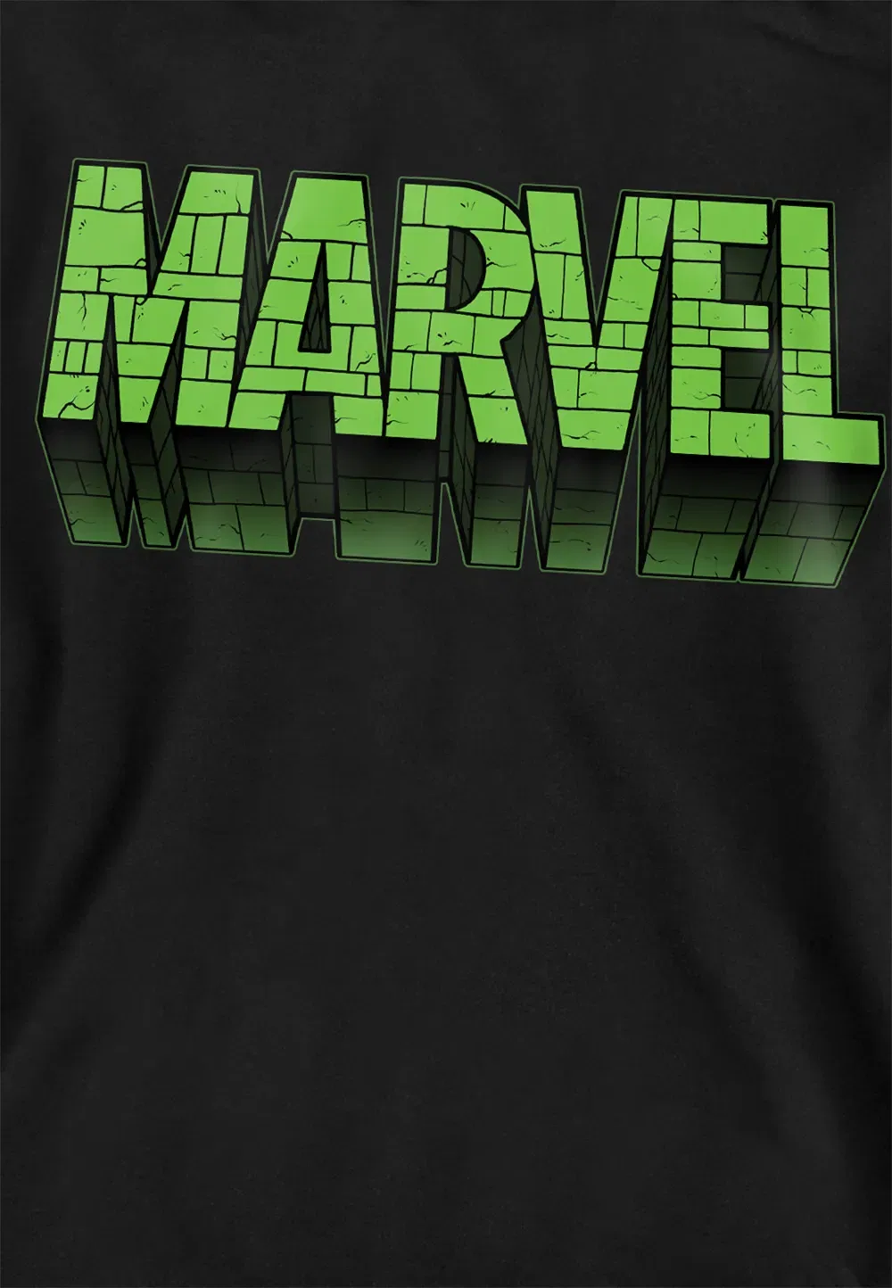 Детская худи Marvel Hulking Brick, черная, черный — фото 2