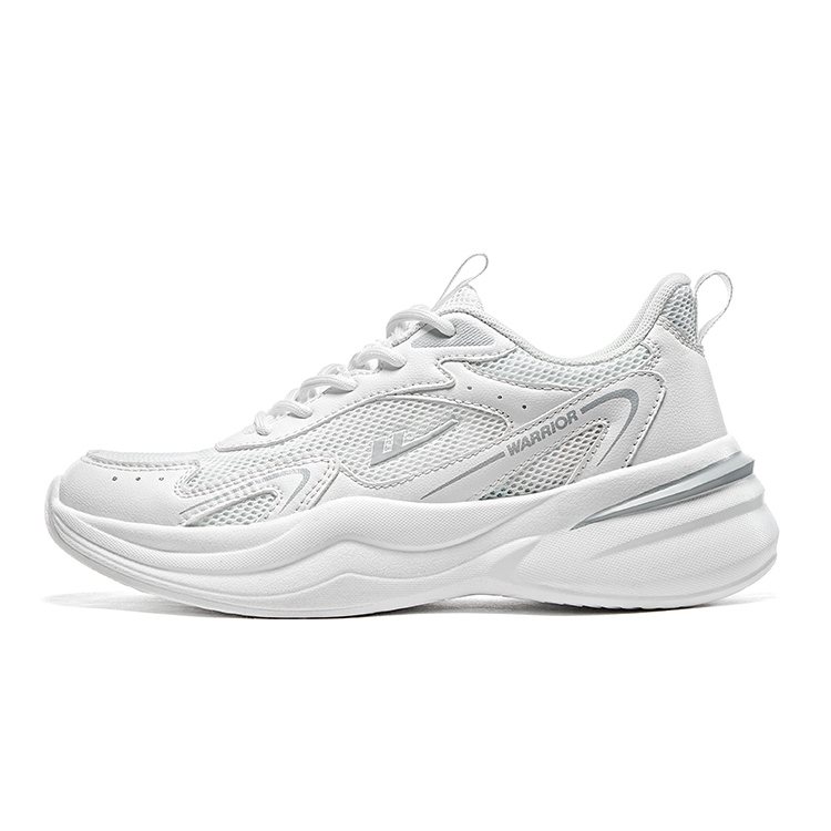 

WARRIOR Беговые кроссовки Unisex White низкие с увеличенной высотой, износостойкие, легкие, дышащие, нескользящие