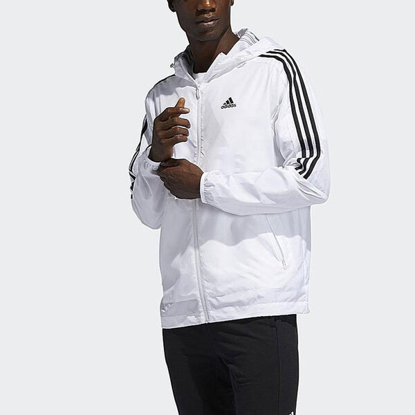 Куртка Men's adidas Sports Hooded Jacket White, белый — фото 3