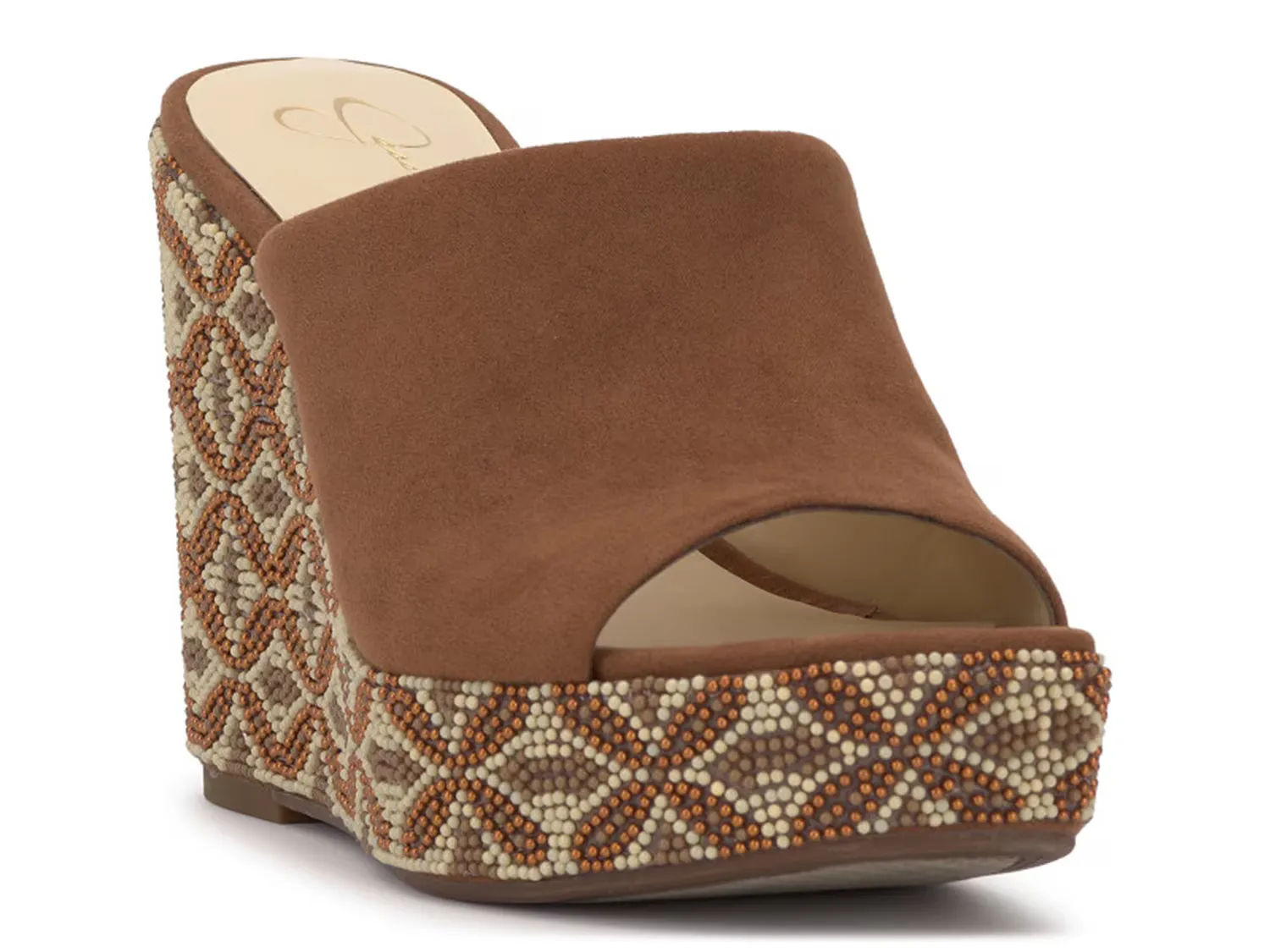 

Сандалии Shantelle Wedge Mule Jessica Simpson, темно-коричневый