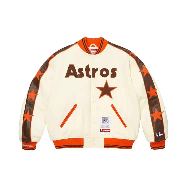 Куртка Supreme x Mitchell & Ness Teams Varsity Jacket, белый