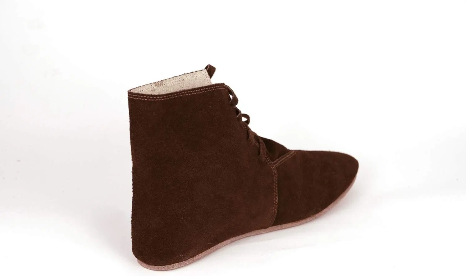 Туфли Medieval Shoes Suede Late Middle Ages Shoes Women Men CP-Schuhe, Brown — фото 3