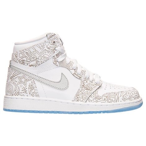 Кроссовки Air Jordan 1 Retro High BG 'Laser', белый — фото 3