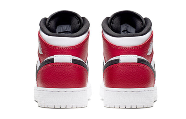 Кроссовки 1 mid 'white black gym red' Air Jordan, белый — фото 4