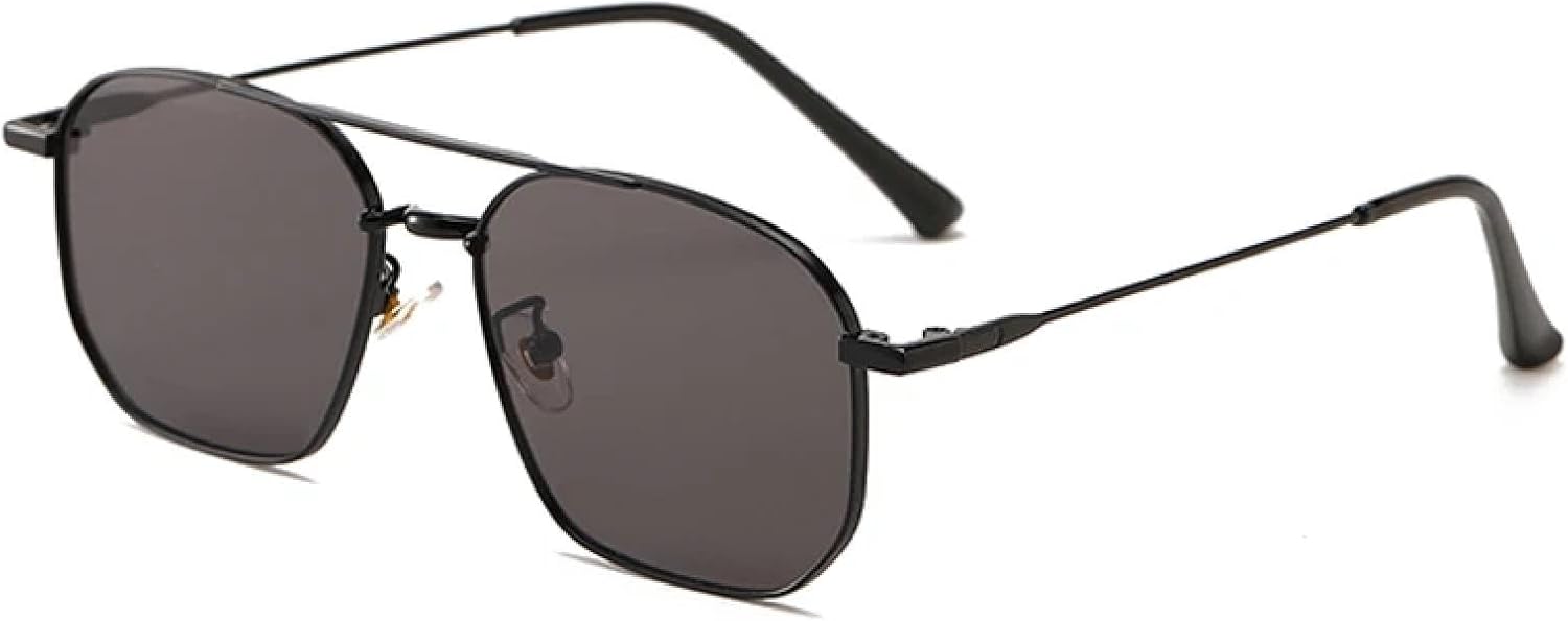 

Солнцезащитные очки с двойной перемычкой, металлическая оправа, женские, прозрачные линзы Ocean, защита от УФ-излучения UV400, мужские солнцезащитные очки DSVIGF, Black Gray