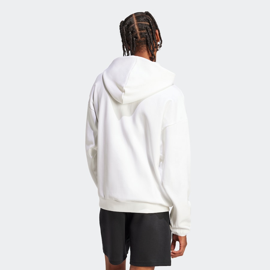 Спортивная толстовка с капюшоном на молнии ADIDAS SPORTSWEAR, белый — фото 4
