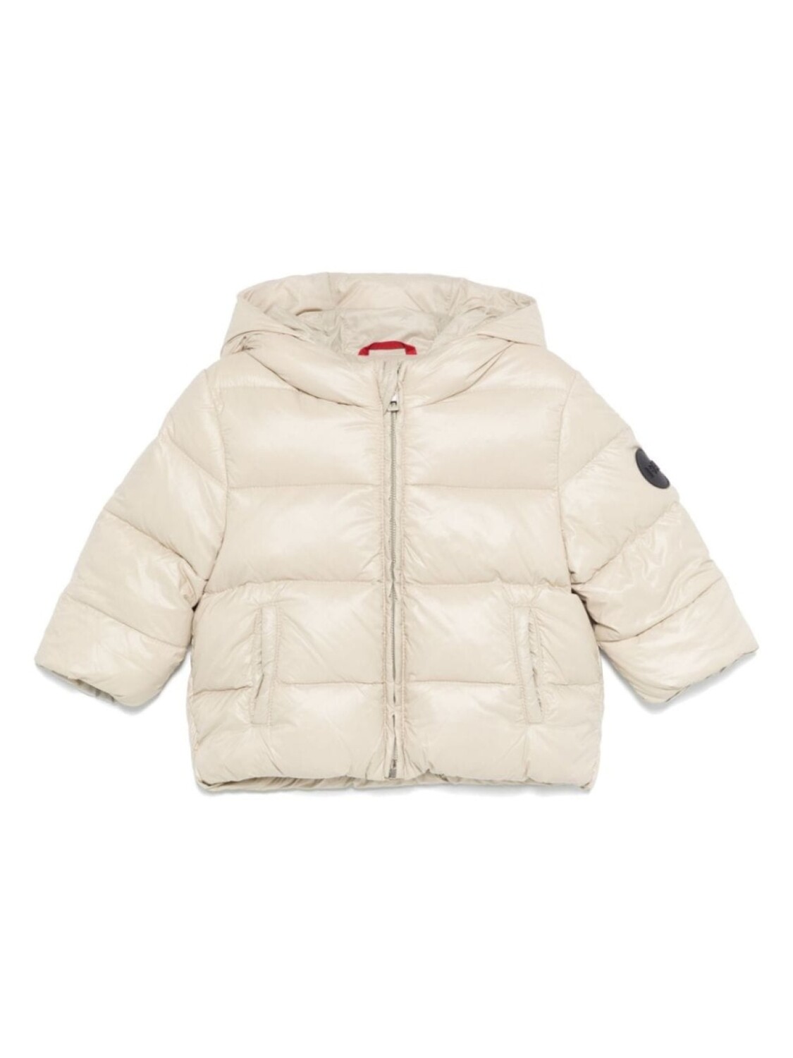 

Fay Kids куртка с рельефным логотипом, нейтральный цвет