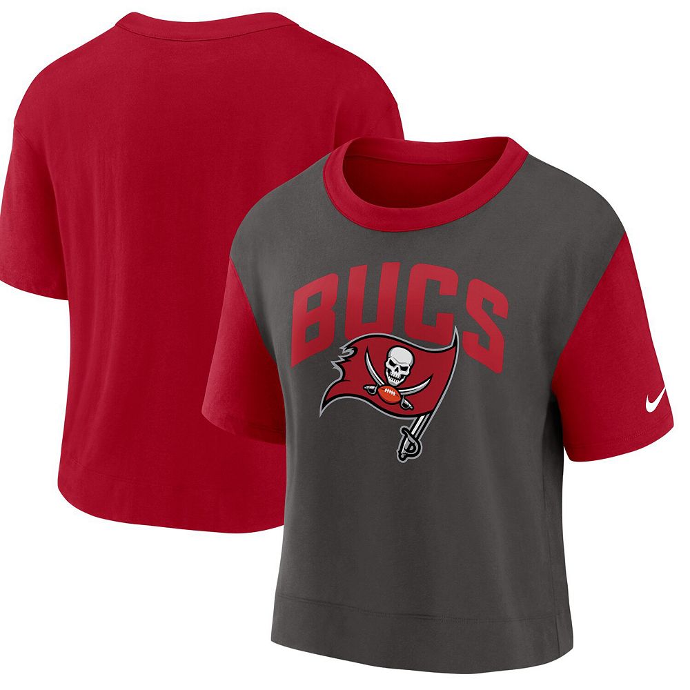 

Женская модная футболка с высокими бедрами Nike Red/Pewter Tampa Bay Buccaneers, цвет Buc Red