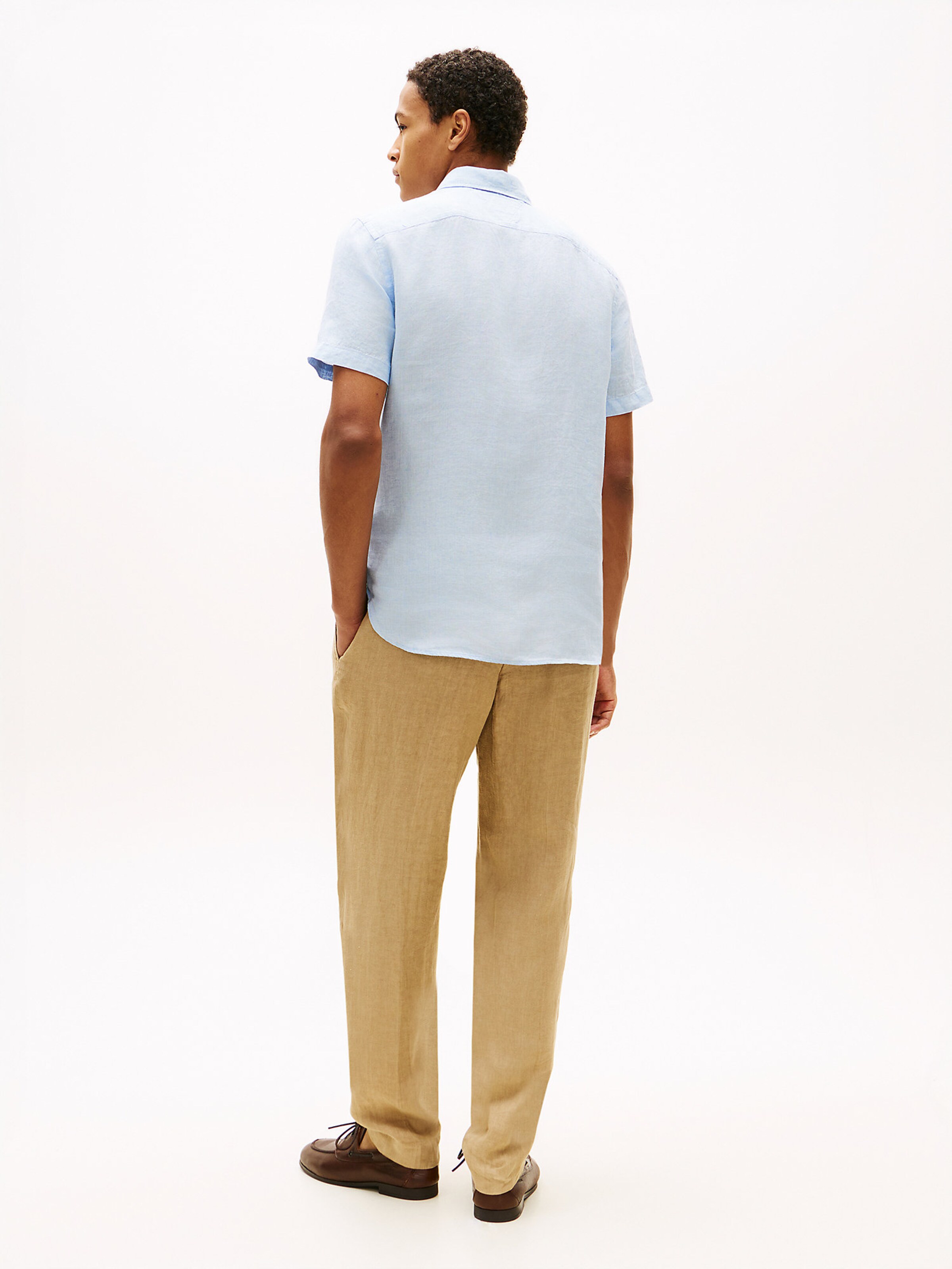 TOMMY HILFIGER Рубашка на пуговицах Regular fit в цвете Sky Blue — фото 4