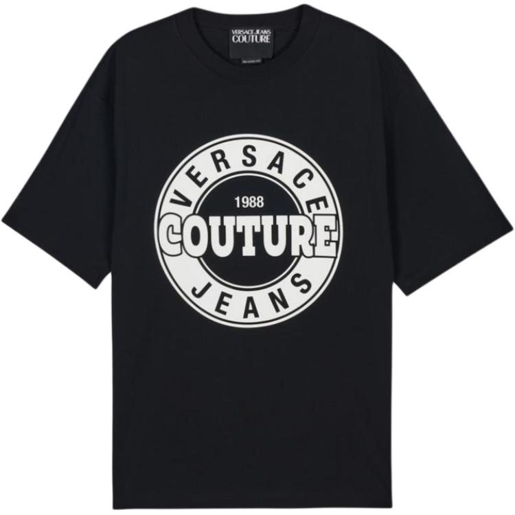 

Футболка с принтом логотипа Jeans Couture VERSACE, черный