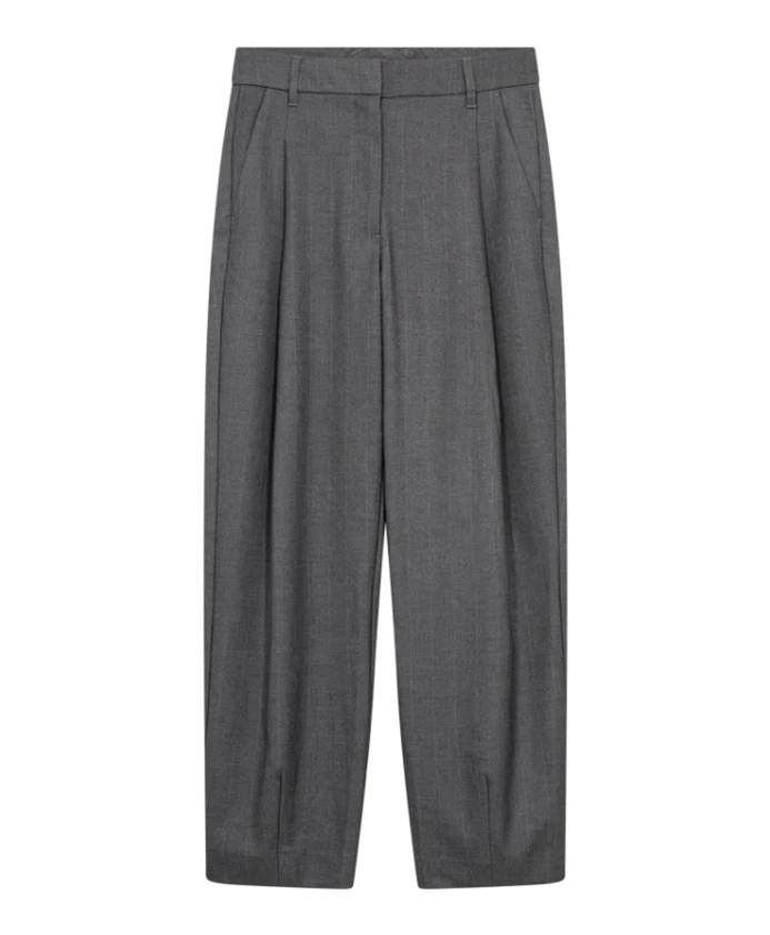 

Серые меланжевые брюки классического кроя в тонкую полоску Copenhagen Muse, серый