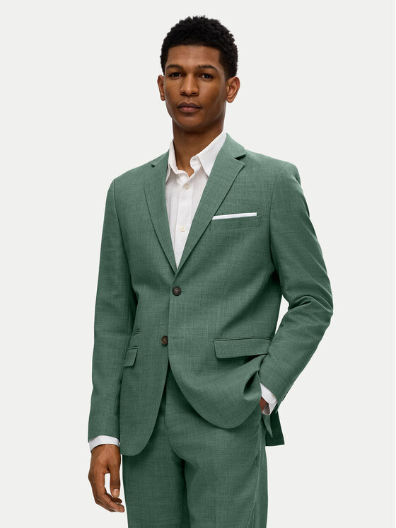 

Куртка облегающего кроя 16087870 Selected Homme, зеленый
