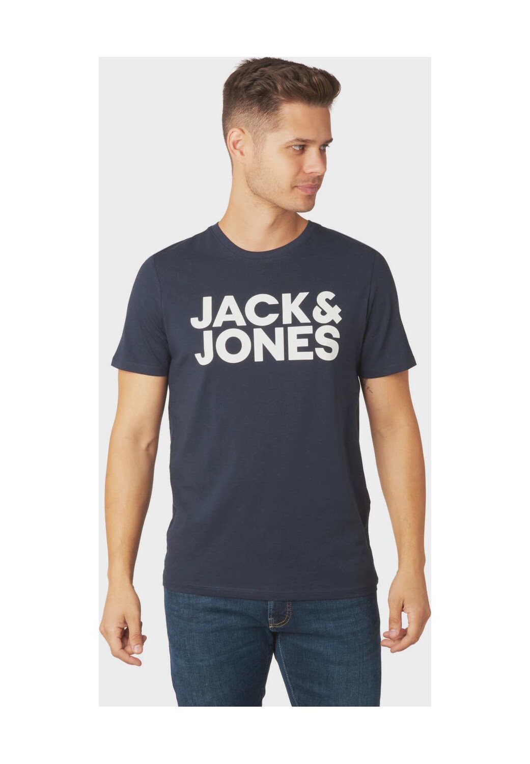 

Футболка с логотипом, мужская Jack & Jones, темно-синий