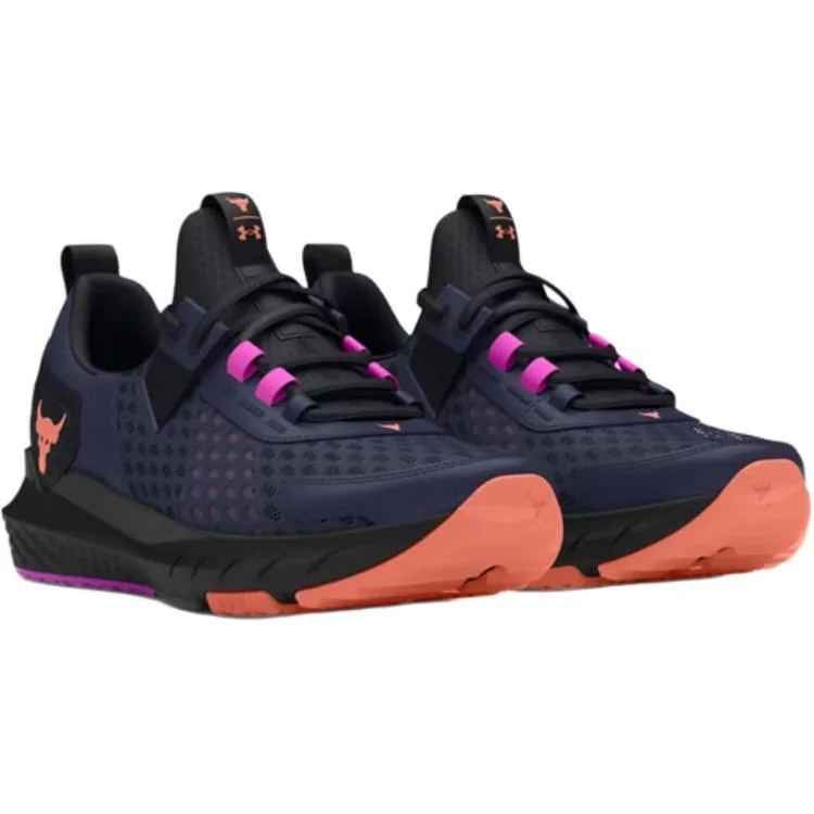 Under Armour Project Rock BSR 4 удобные нескользящие износостойкие низкие детские кроссовки для тренировок Blue Black — фото 4