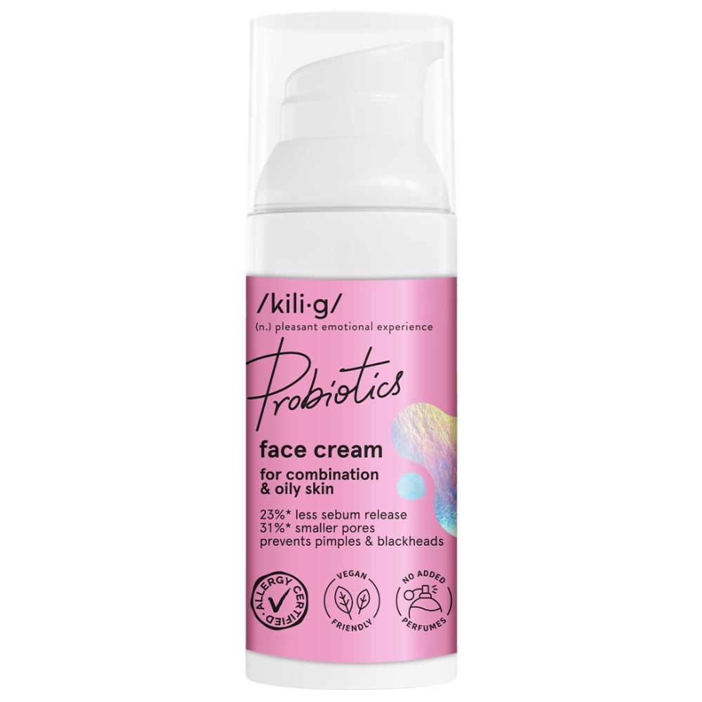 

Крем для лица для комбинированной и жирной кожи probiotics face cream for combination and oily skin Kilig, 50 мл