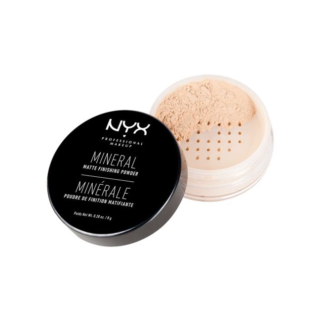 

Минеральная матирующая пудра для фиксации макияжа NYX Professional Makeup, цвет light/medium, 8 гр