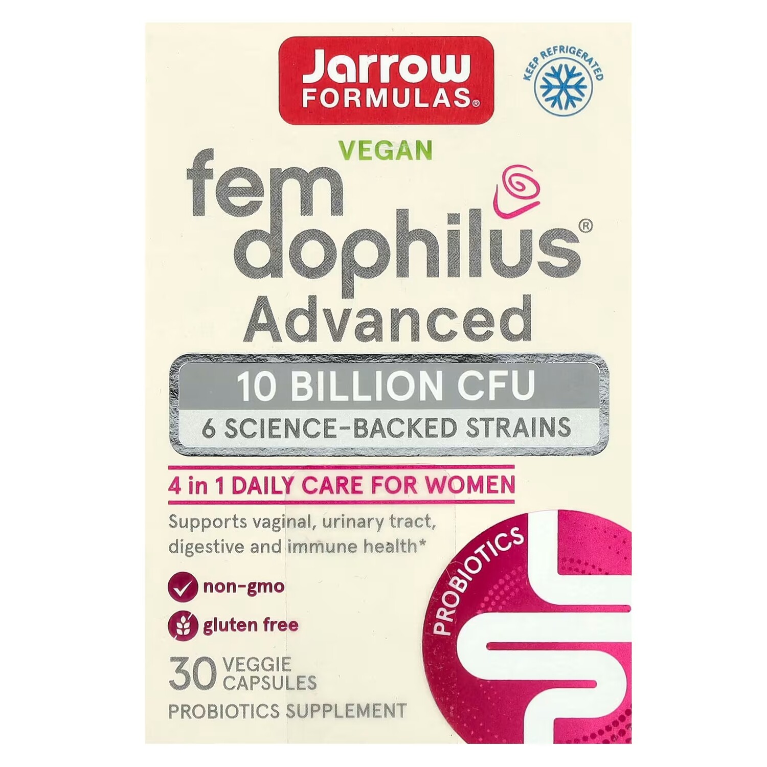 

Jarrow Formulas Vegan Fem Dophilus Advanced, 30 капсул