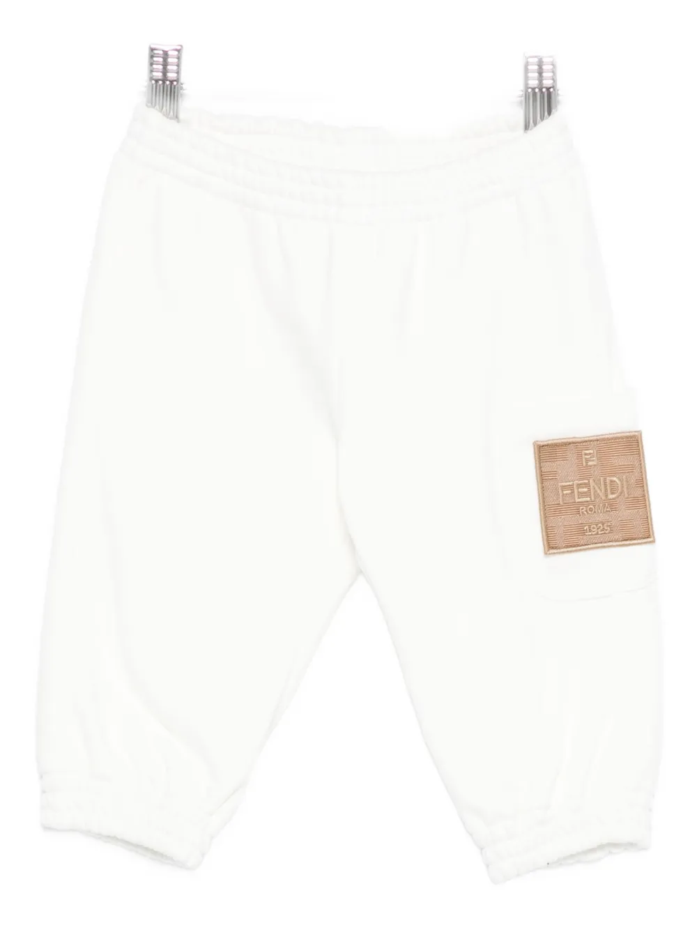 

Спортивные брюки с нашивкой-логотипом Fendi Kids, белый