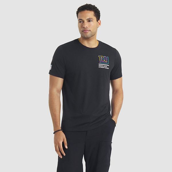 

Мужская черная футболка new york giants 2025 nfl crucial catch tri-blend dri-fit Nike
