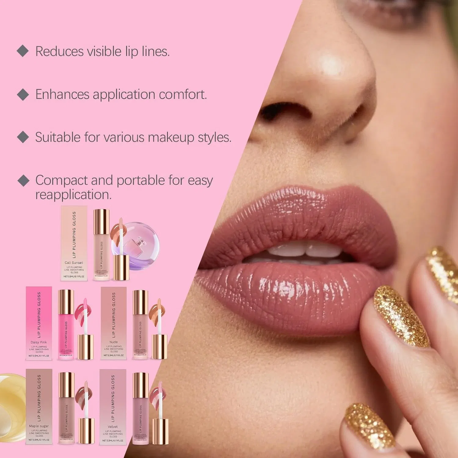 Блеск для губ Plumping Lip Oil, увлажняющий, оттенок #05 — фото 4
