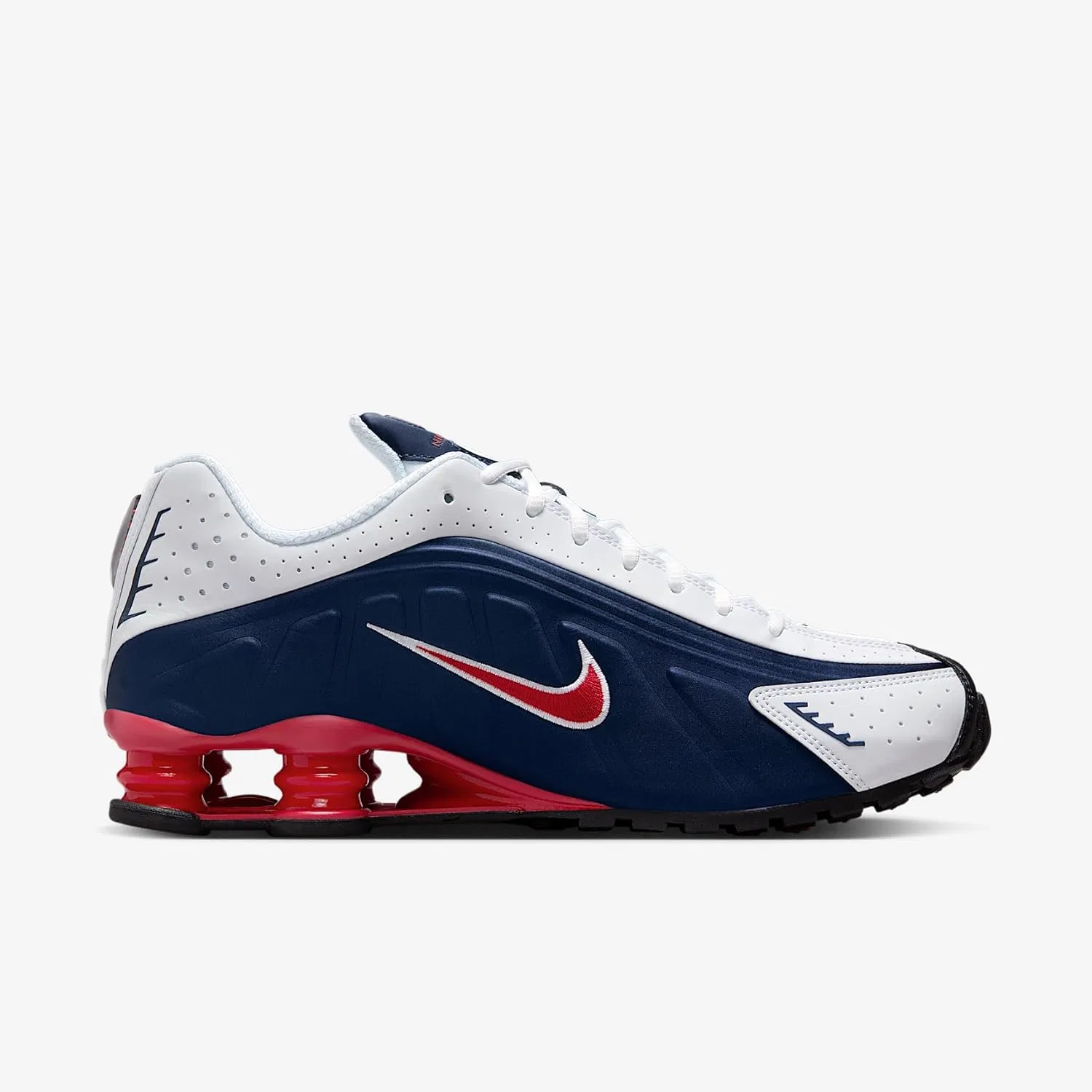 Мужские кроссовки для легкой атлетики Nike Shox R4, Midnight Navy Gym Red White — фото 3
