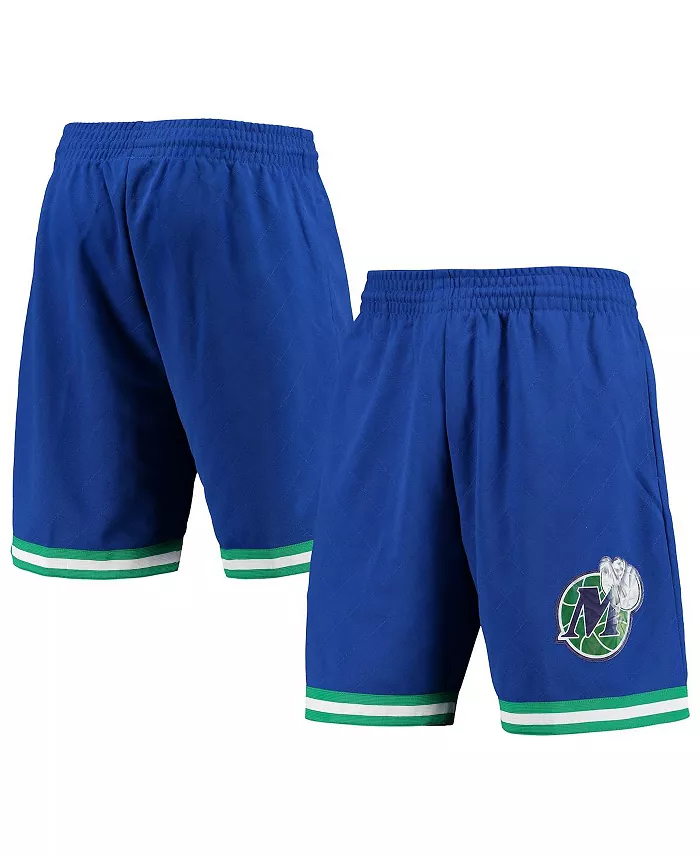 

Мужские шорты Dallas Mavericks 1998 Hardwood Classics 75th Anniversary Swingman синего цвета Mitchell & Ness