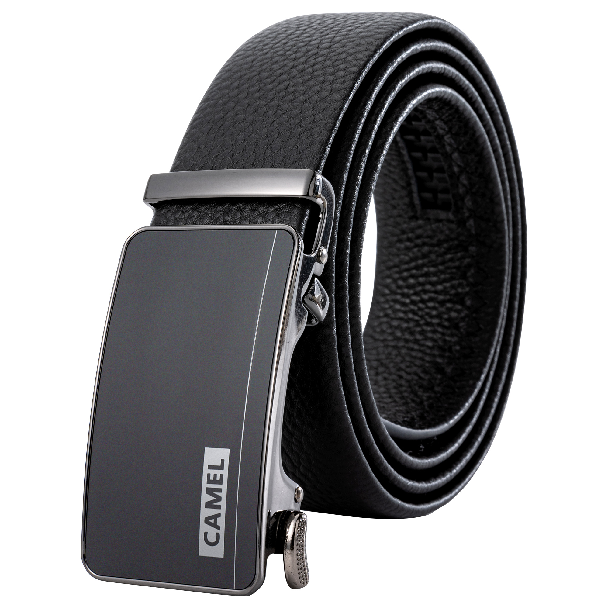 

Ремень мужской из коровьей кожи 3,5 см CAMEL, черный