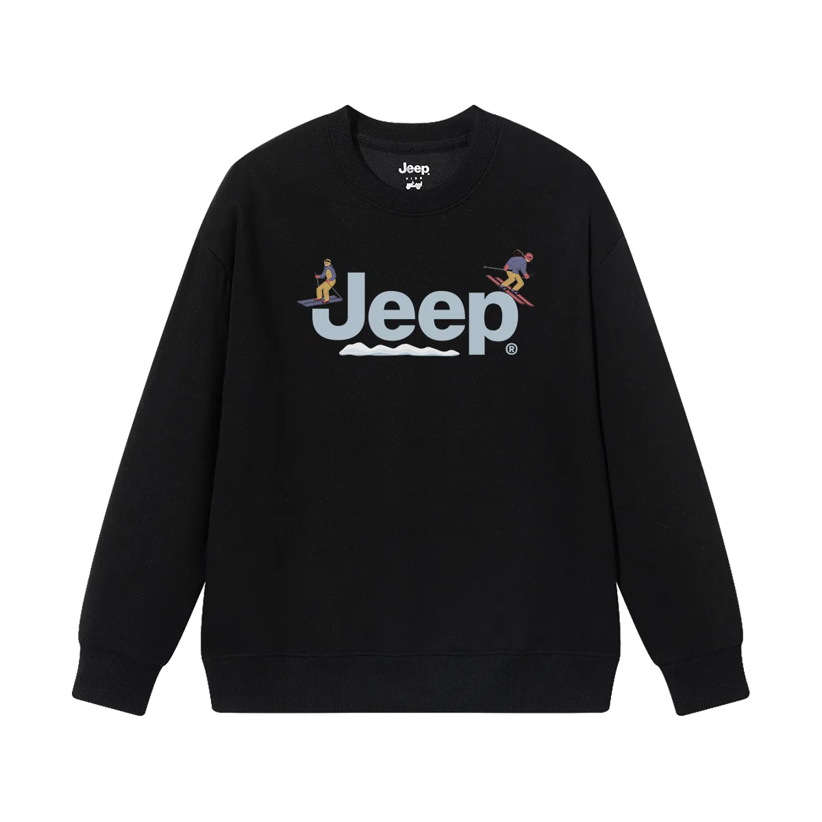 Свитшот детский с круглым вырезом утепленный Grade School Jeep, Coffee[Fleece-Lined] — фото 4