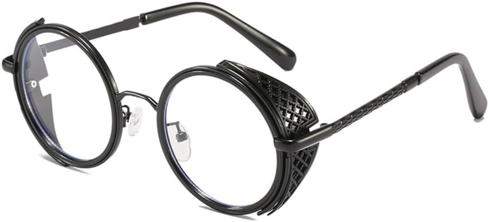 

Солнцезащитные очки в круглой оправе в стиле стимпанк для мужчин и женщин, модные винтажные очки для вождения автомобиля, металлические солнцезащитные очки для мужчин и женщин TYUVIVO, Black White