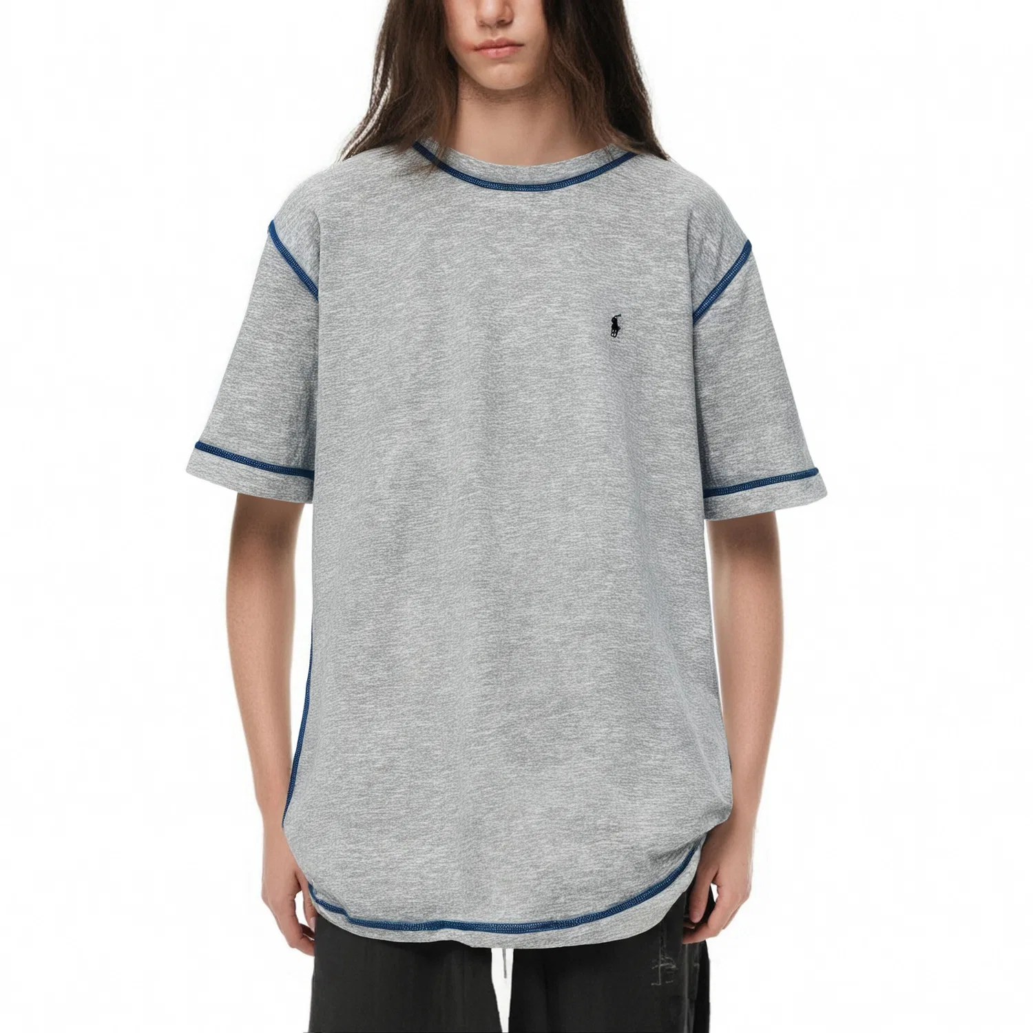 Футболка серая Polo Ralph Lauren — фото 4