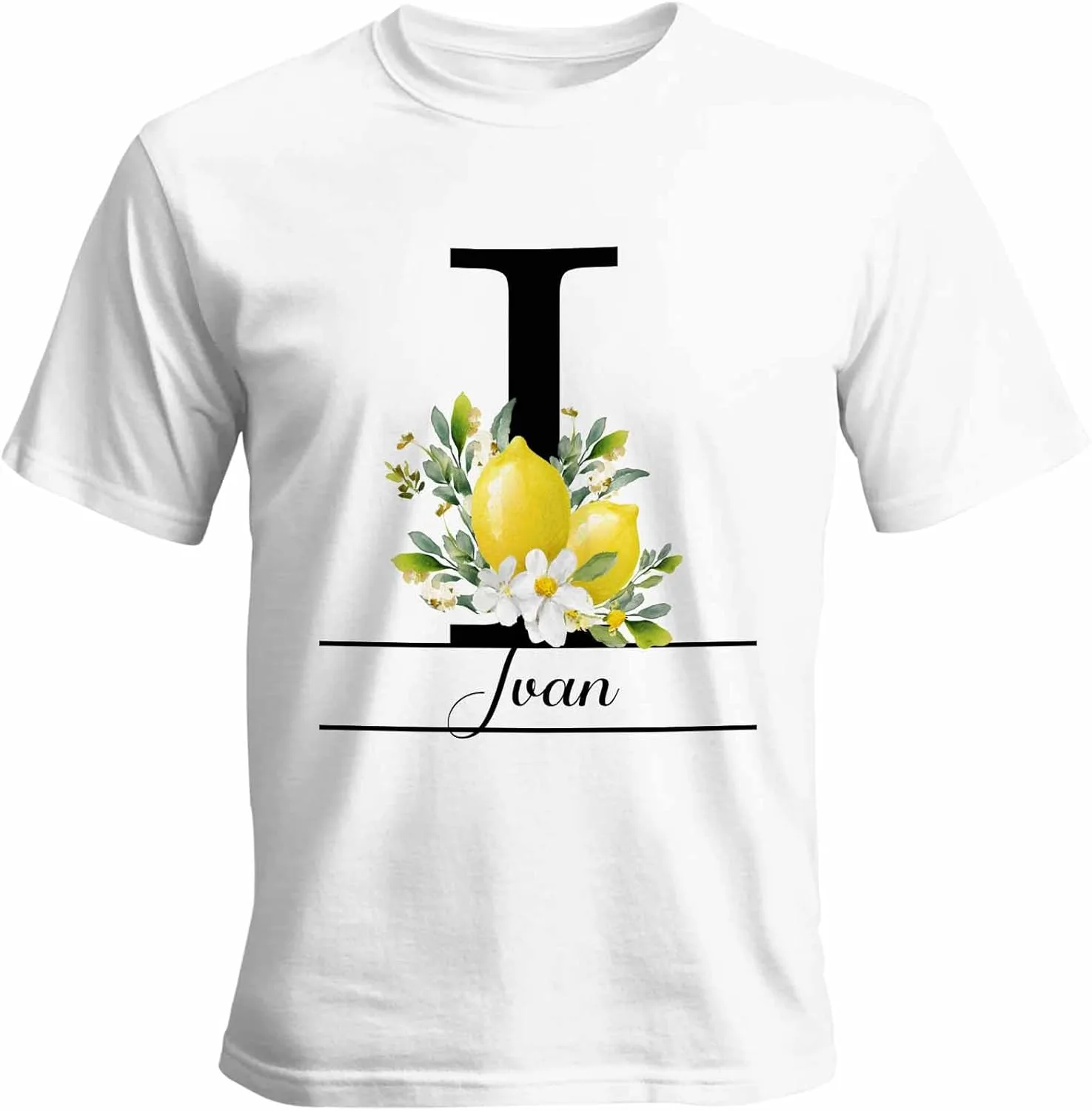 

Футболка с именем или текстом, Lemon I, Unisex, Cotton, Round Neck Vaxbryntel