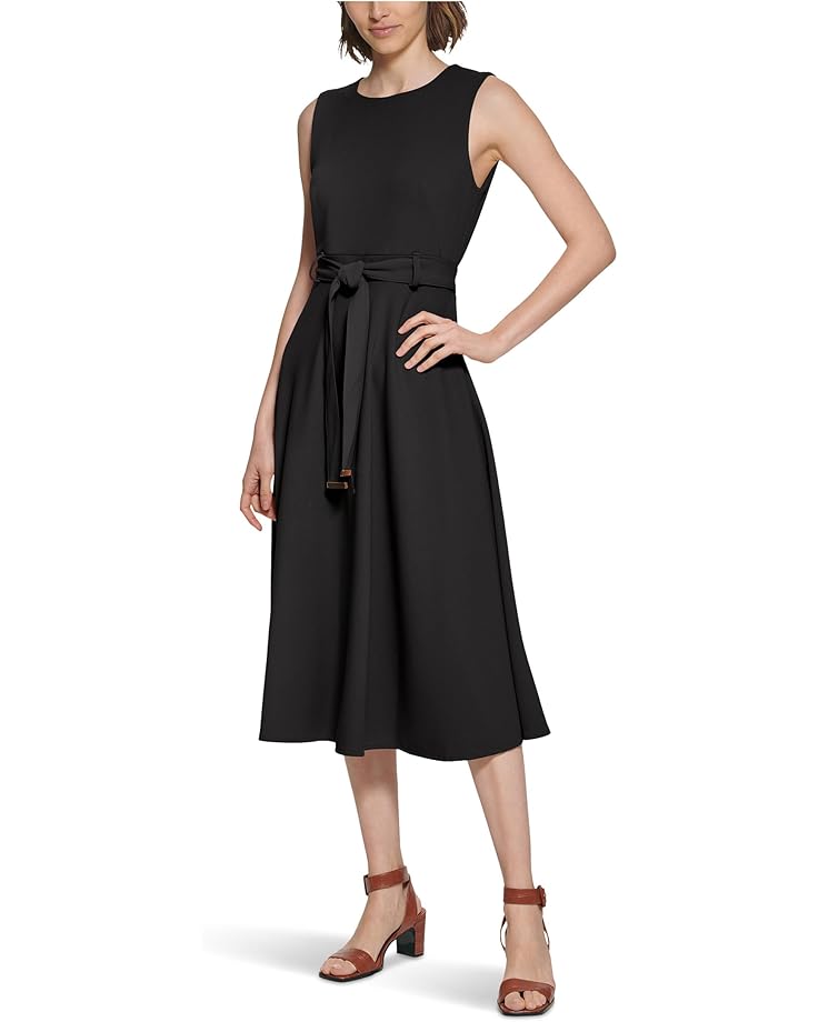 

Женское платье Calvin Klein Sleeveless Scuba Crepe Self Tie A-Line, Black