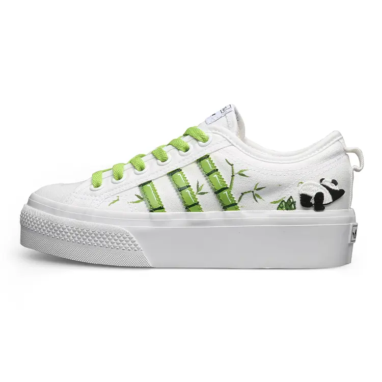 

Кроссовки adidas originals Nizza Trek Skateboarding Shoes Women's Low-top Green, белый
