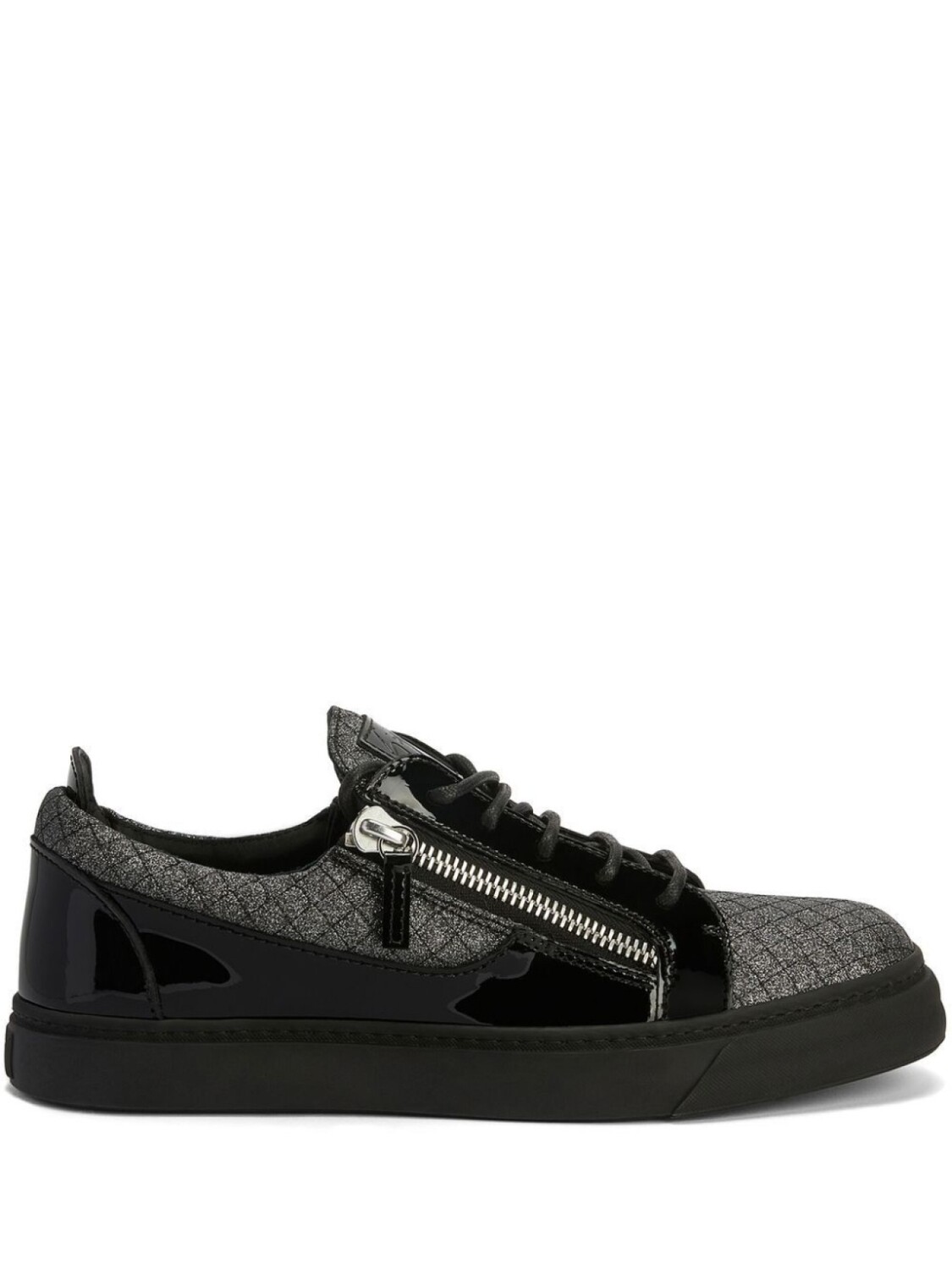 

Giuseppe Zanotti стеганые кроссовки с блестками, черный