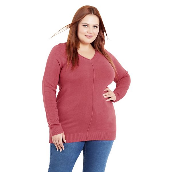 

Женский свитер с V-образным вырезом plus size Avenue