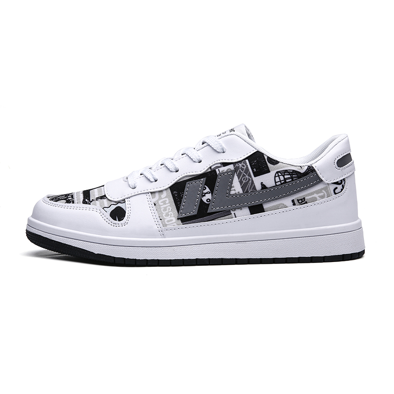 

Кроссовки Slip-Resistant Coverage Low-Top Skateboard Shoes Men's PLAY COBBLER, белый/черный