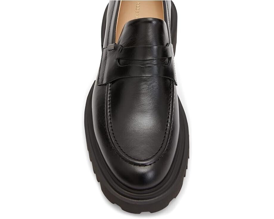 Женские пенни-лоферы AllSaints Lola WF0052Z, черные кожаные туфли без застежек, KHD1132 All Saints — фото 4