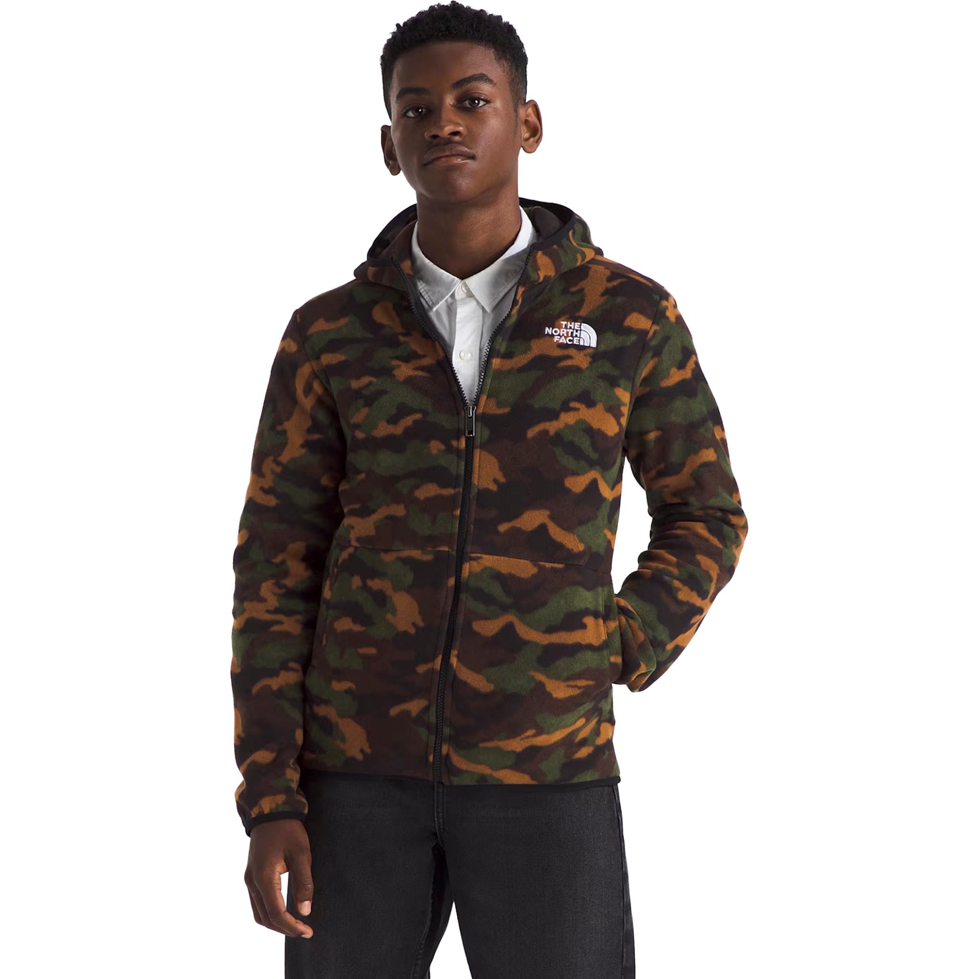 Детская куртка Glacier на молнии с капюшоном The North Face, TNF Black/TNF Camo Small Print — фото 3