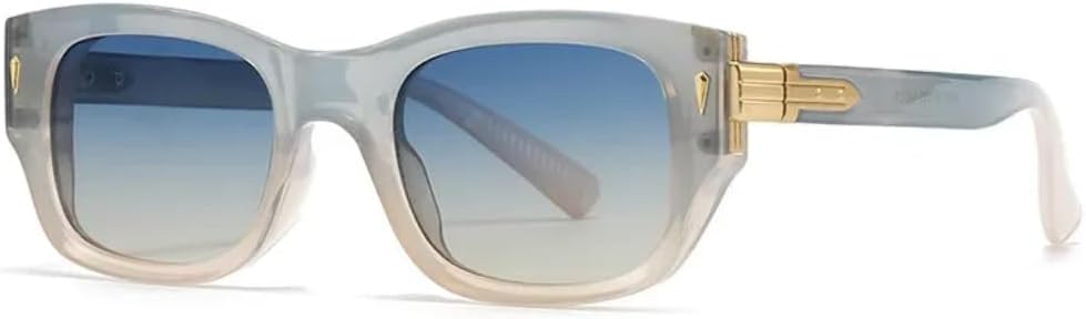 

Модные женские двухцветные солнцезащитные очки, качественные мужские ретро-очки с заклепками, очки «кошачий глаз» с градиентом, защита от УФ-излучения UV400 SZVVBKK, Tyj273-2