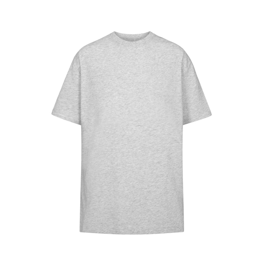 

Футболка оверсайз длинного типа SKIMS Relaxed Tees, цвет Light Heather Grey