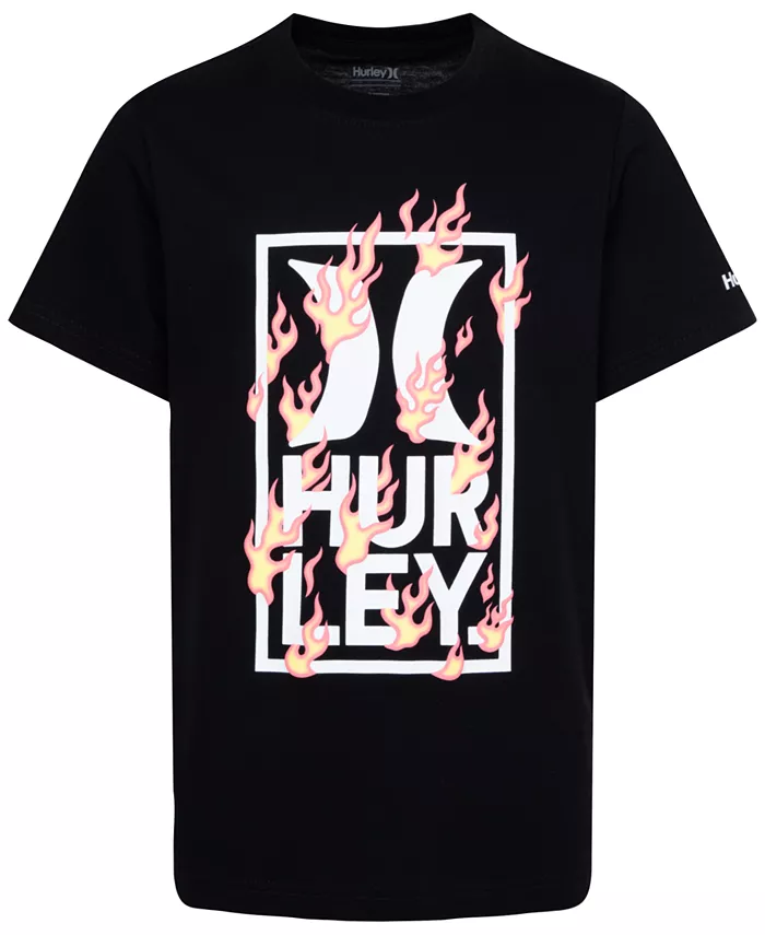 

Футболка с коротким рукавом Big Boys Heatwave с принтом Hurley, черный