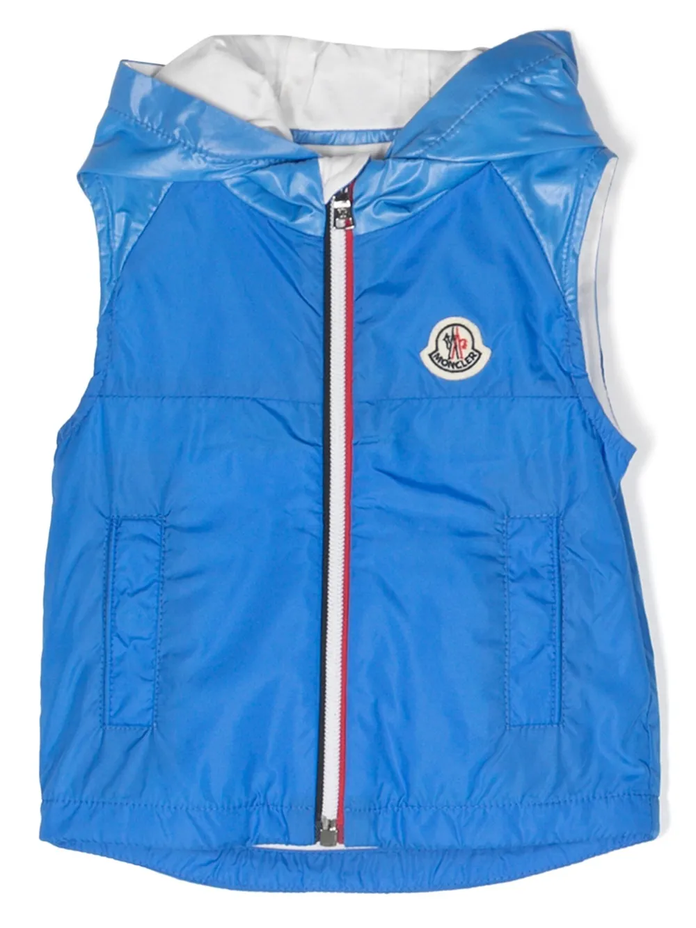 

Жилет с нашивкой-логотипом Moncler Enfant, синий