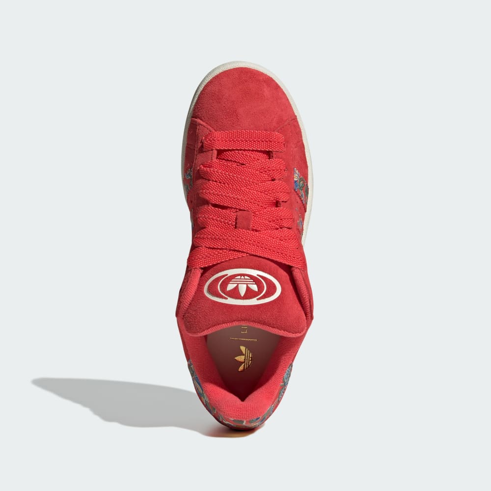 Кроссовки Adidas Campus 00s X Liberty London Shoes, цвет Semi Lucid Red/Cream White/Gold Metallic — фото 3