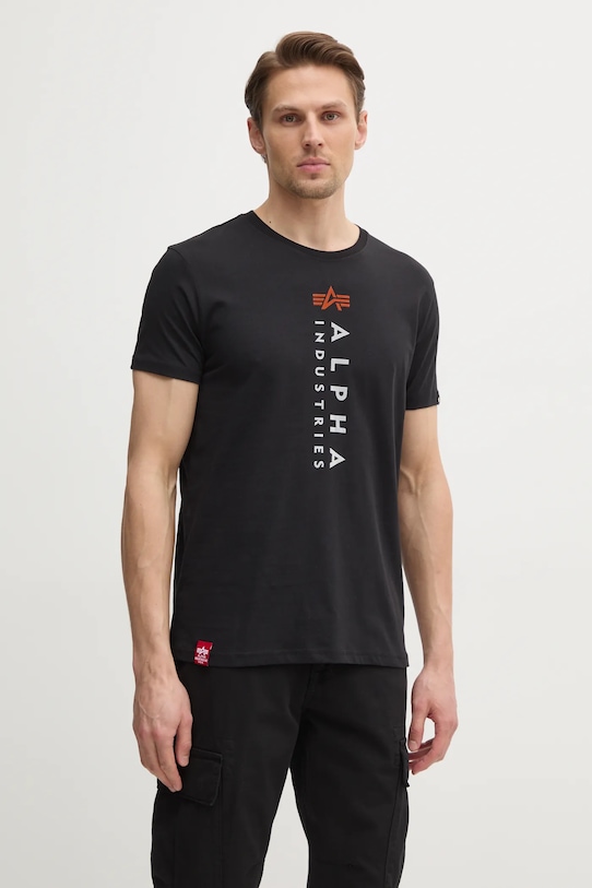 

Хлопковая футболка R Print T Alpha Industries, черный