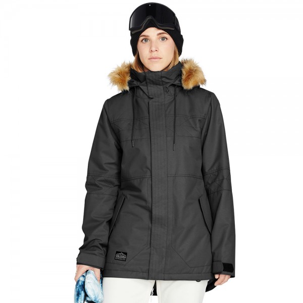 

Утепленная снежная куртка цвета Fawn Volcom, черный