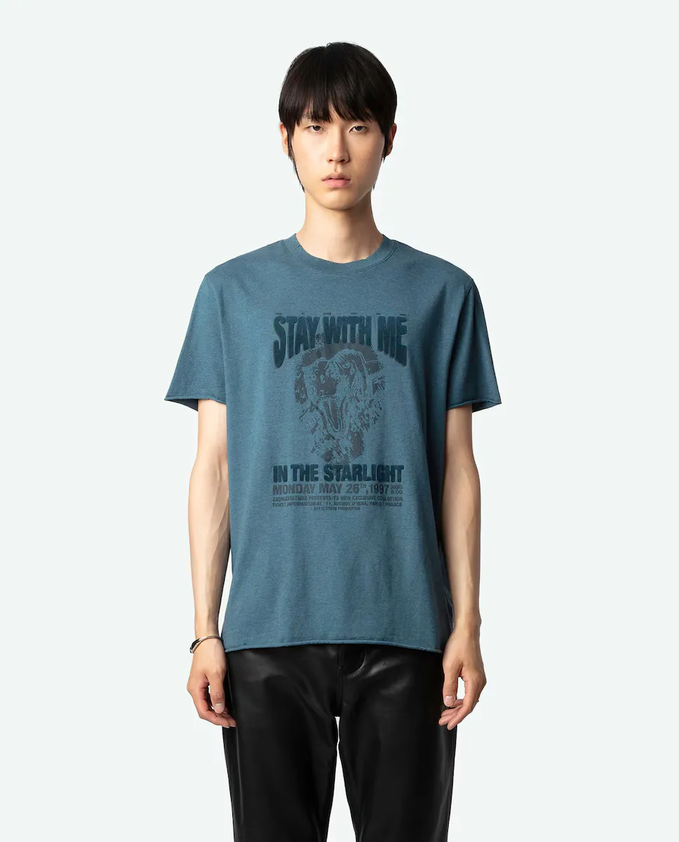 

Hector мужская синяя футболка с короткими рукавами Zadig & Voltaire