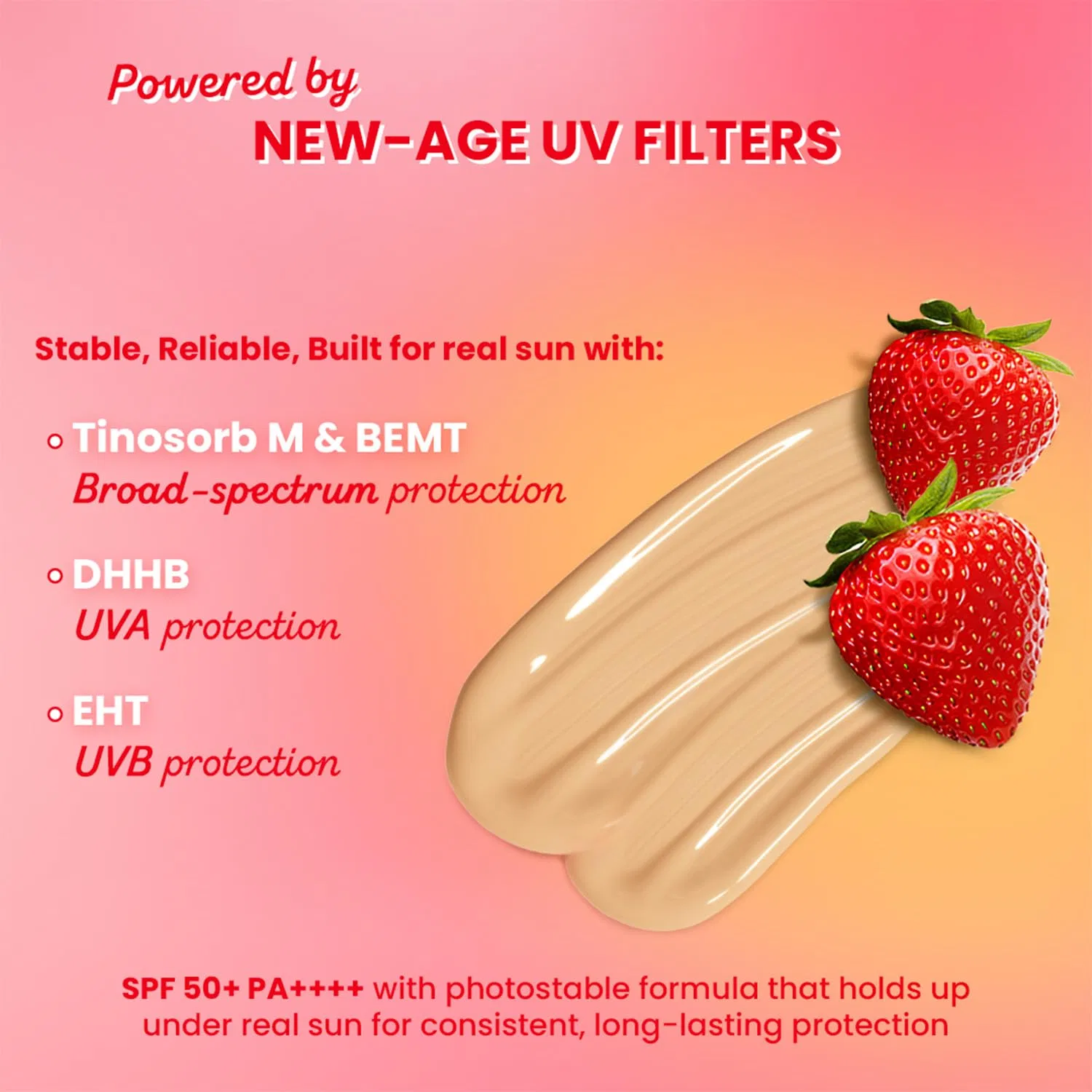 Тонирующий солнцезащитный крем «Strawberry Dew» SPF 50+ Pa++++ от Dot & Key Dot & Key — фото 3